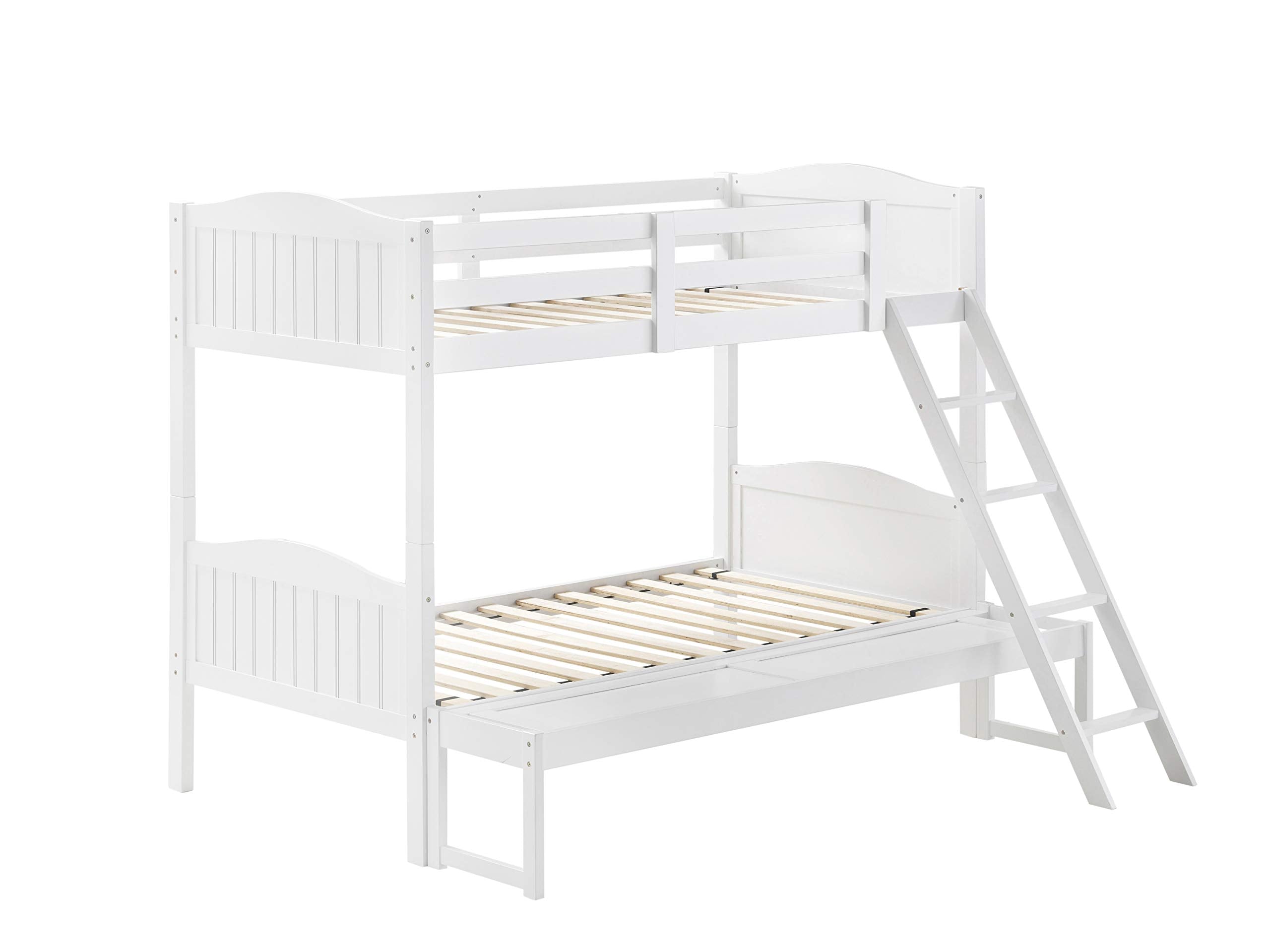 Coaster Home Furnishings Littleton Twin Over Full Bunk Bed with Ladder White